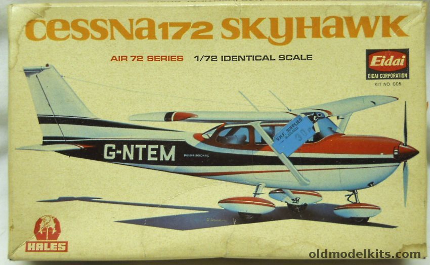 Eidai 1/72 Cessna 172 Skyhawk - Hales Issue, 005 plastic model kit